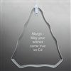 Engraved Glass Tree Ornament 