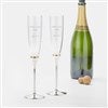 Thin Gold Band Champagne Flute Set  