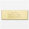 Gold Satin Plate- 3L x 1H (Front)