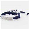 Navy & Silver Corded ID Bracelet  