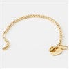 Product Thumbnail Engraved Gold Heart Bracelet (Open)