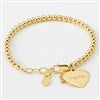 Product Thumbnail Engraved Gold Heart Bracelet (Back)