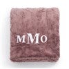 Faux Fur Blanket in Dusty Mauve