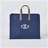 Embroidered Medium Tote in Navy    