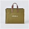 Product Thumbnail Canvas and Leather Tote in Olive