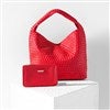 Product Thumbnail Woven Leather Hobo Bag in Red Styled