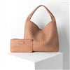 Product Thumbnail Woven Leather Hobo Bag in Almond Styled