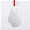 Silver Santa Ornament