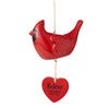 Ceramic Cardinal Windchime Front