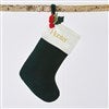 Classic Velvet 15in Stocking- Dark Green