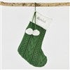 Evergreen Cable Stocking with Cuff