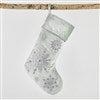 Sage & Silver Jeweled Snowflake Stocking