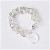 Engraved Silver Chunky Link Bracelet 