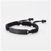 Engraved Black Corded ID Bracelet 