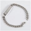 Engraved Kids Silver Cross ID Bracelet 