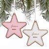 Pink and White Star Ornaments