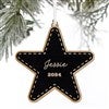 Star Ornament in Black on Tree