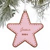 Product Thumbnail Star Ornament in Pink on Tree