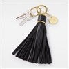 Product Thumbnail Black Leather Tassel Keychain & Bag Tag