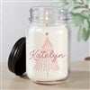 Pink Tree Mason Jar Candle