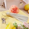 Cream Leather Tassel Keychain & Bag Tag 