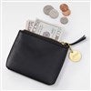 Black Leather Card & Coin Purse