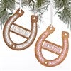 Product Thumbnail White and Pink Horseshoe Ornaments