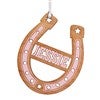 Horseshoe Ornament in Pink