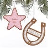 Product Thumbnail Pink Star and White Horseshoe Ornaments