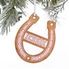 Horseshoe Ornament in Pink on Tree