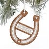 Horseshoe Ornament in White on Tree