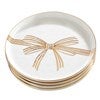 Gold Bow Appetizer Plates, Set of 4