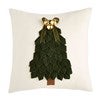 Product Thumbnail Square Velvet Ribbon Tree Pillow, 18in