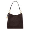 Fossil Jessie Brown Suede Shoulder Bag