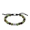 Fossil Green and Brown Beaded Bracelet  