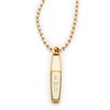 Engraved Gold Bullet Urn Necklace 