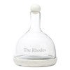 Etched White Marble & Glass Carafe