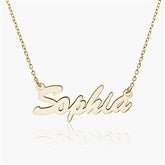 Gold Script Name Necklace