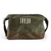 Olive Canvas Toiletry Bag
