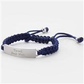 Navy/Silver ID Bracelet
