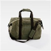 Embroidered Olive Waxed Duffle