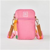 Quilted Phone Crossbody - Pink