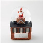 Santa in Chimney - Dark Brown