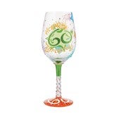 Happy 60th Wine Glass