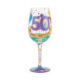 Happy 50th Wine Glass