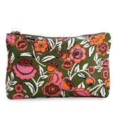 Large Pouch - Flowers Green