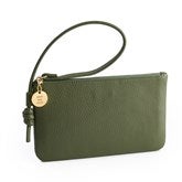 Leather Wristlet - Green