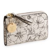 Leather Card Pouch-Bloom Cream