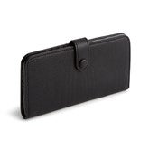 Leather Tab Wallet - Black