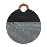 Round Black Marble Board